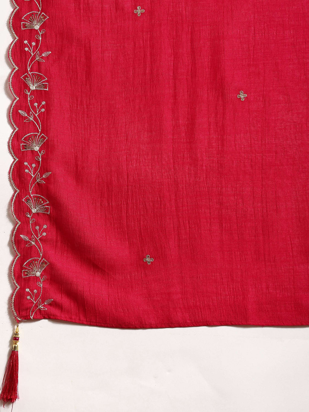 Sequined Embroidered Kurta With Pant & Embroidered Dupatta, Pink - Hiral Fashion - Distacart