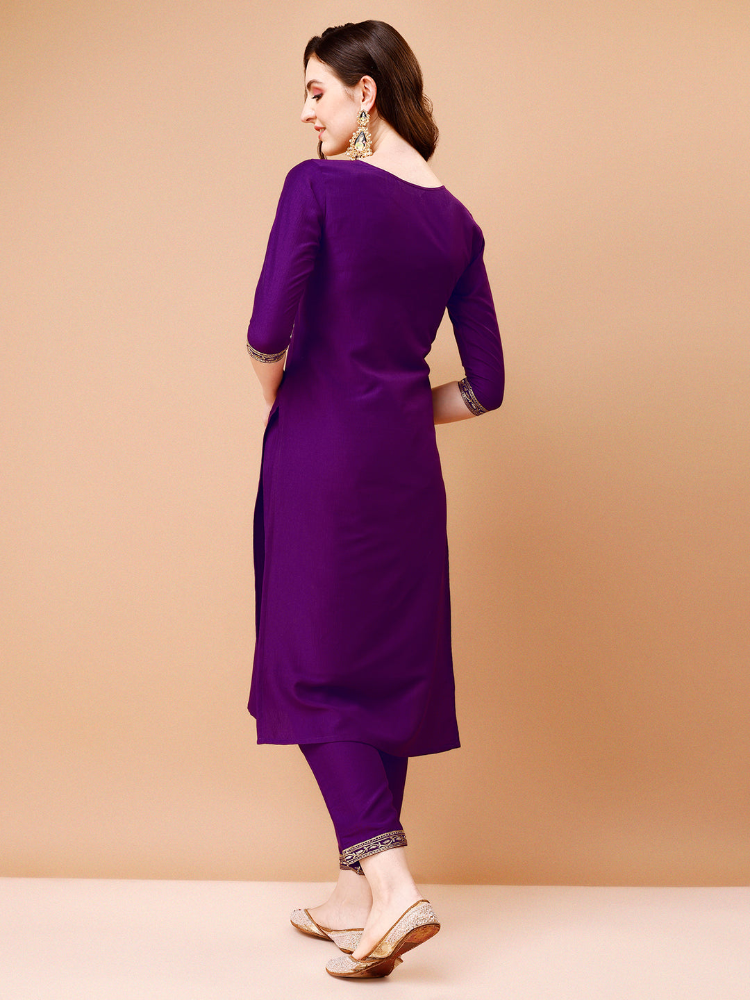 Embroidered Kurta With Pant & Printed Organza Dupatta Premium, Multicolor - Hiral Fashion - Distacart