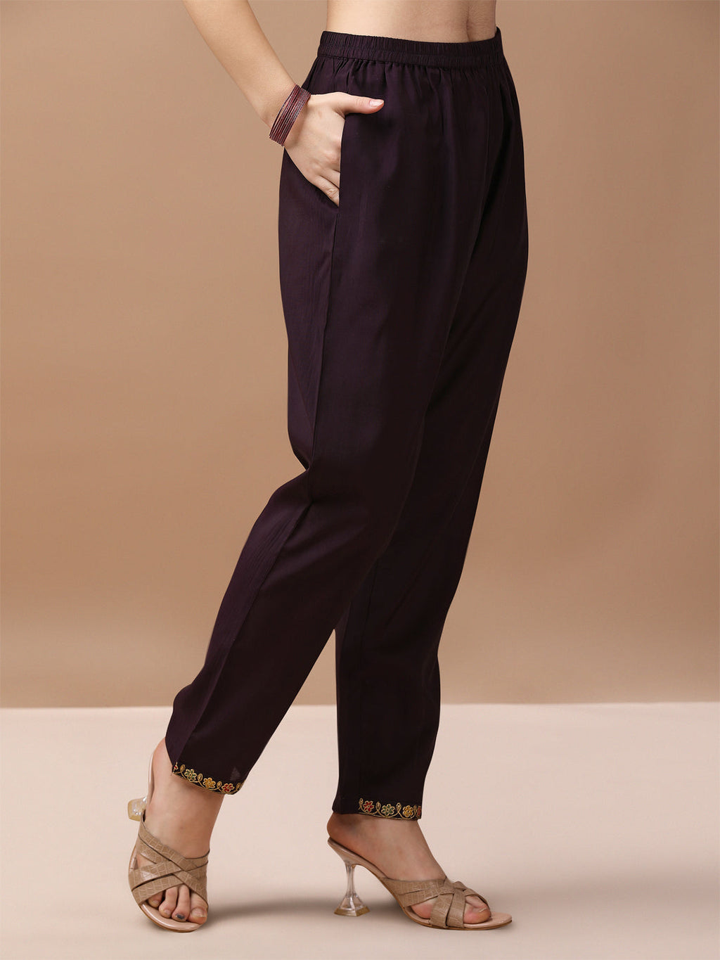 Alia Cut Hand Embroidered Kurta With Pant & Dupatta Premium, Multicolor - Hiral Fashion - Distacart