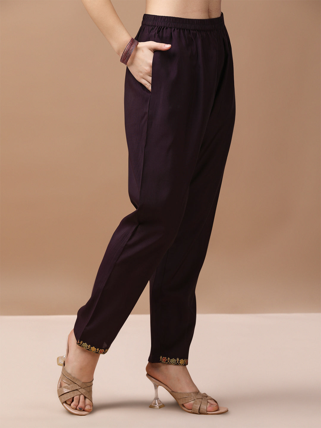 Alia Cut Hand Embroidered Kurta With Pant & Dupatta Premium, Multicolor - Hiral Fashion - Distacart