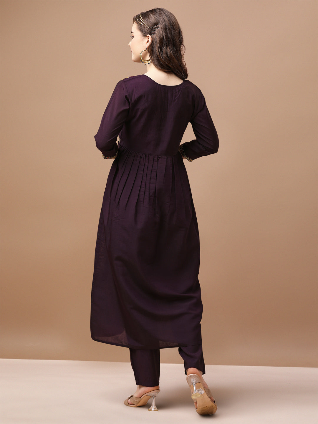 Alia Cut Hand Embroidered Kurta With Pant & Dupatta Premium, Multicolor - Hiral Fashion - Distacart