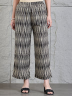 Hand Embroidered & Printed Kurta With Palazzo Pants, Black - Hiral Fashion - Distacart