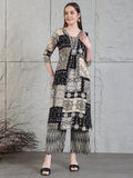 Hand Embroidered & Printed Kurta With Palazzo Pants, Black - Hiral Fashion - Distacart