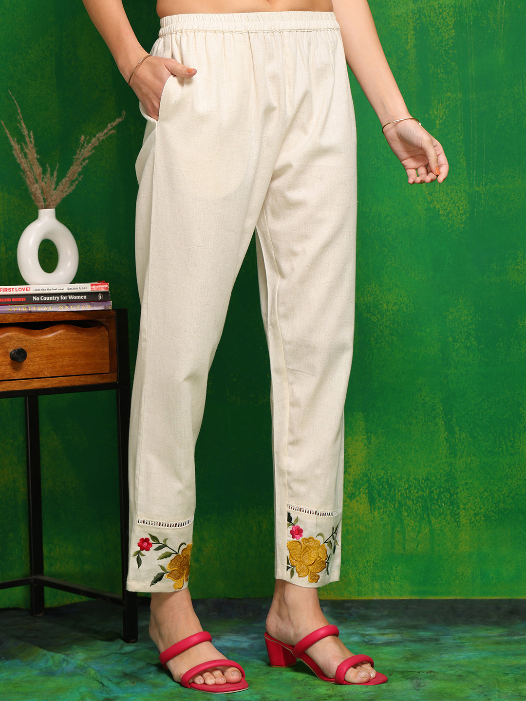 Versatile Embroidered Co Ords, Beige - Hiral Fashion - Distacart
