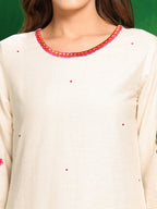 Versatile Embroidered Co Ords, Beige - Hiral Fashion - Distacart