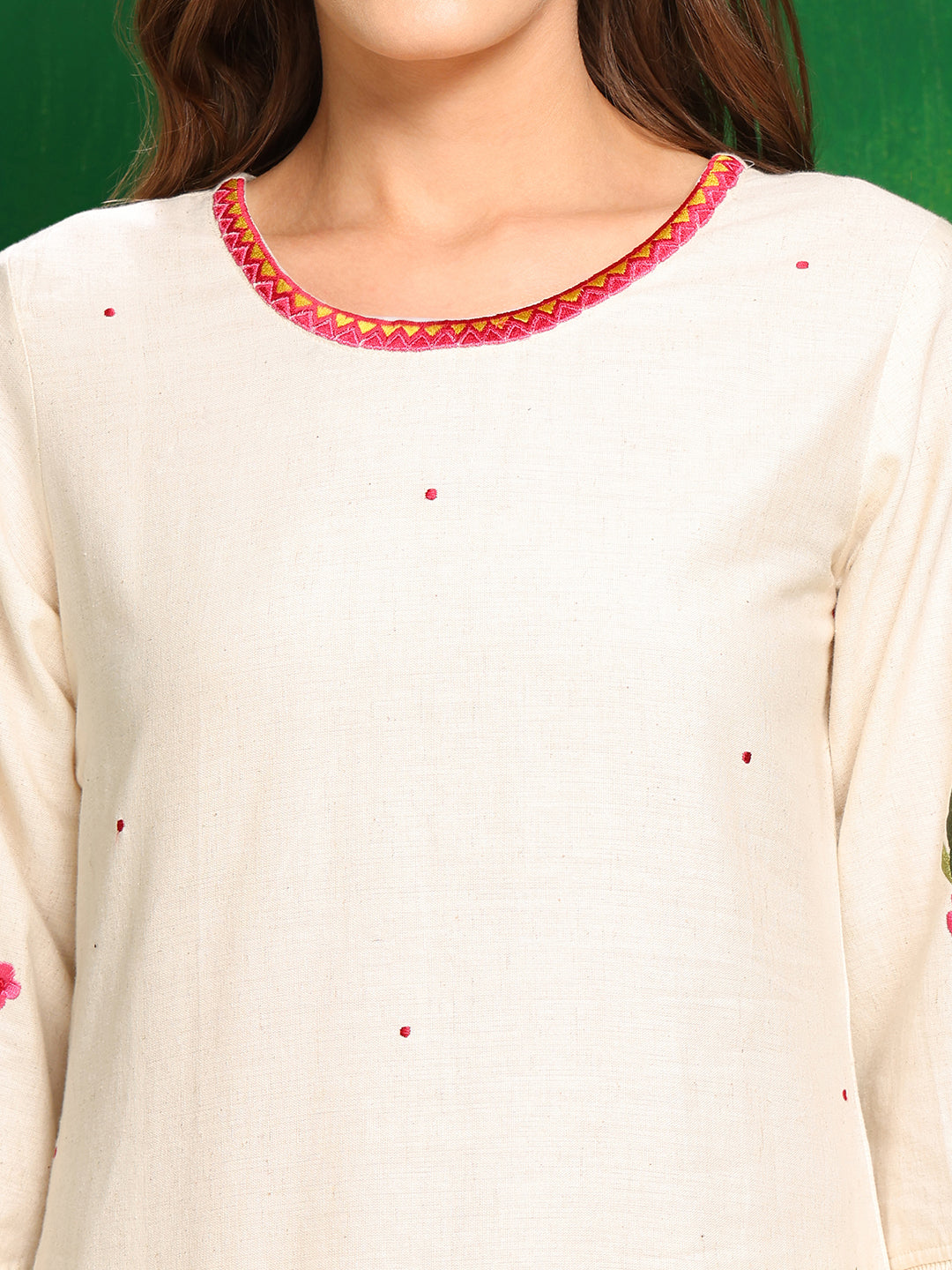 Versatile Embroidered Co Ords, Beige - Hiral Fashion - Distacart