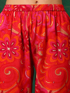 Sequined Embroidered & Printed Kurta With Pant & Embroidered Dupatta, Pink - Hiral Fashion - Distacart