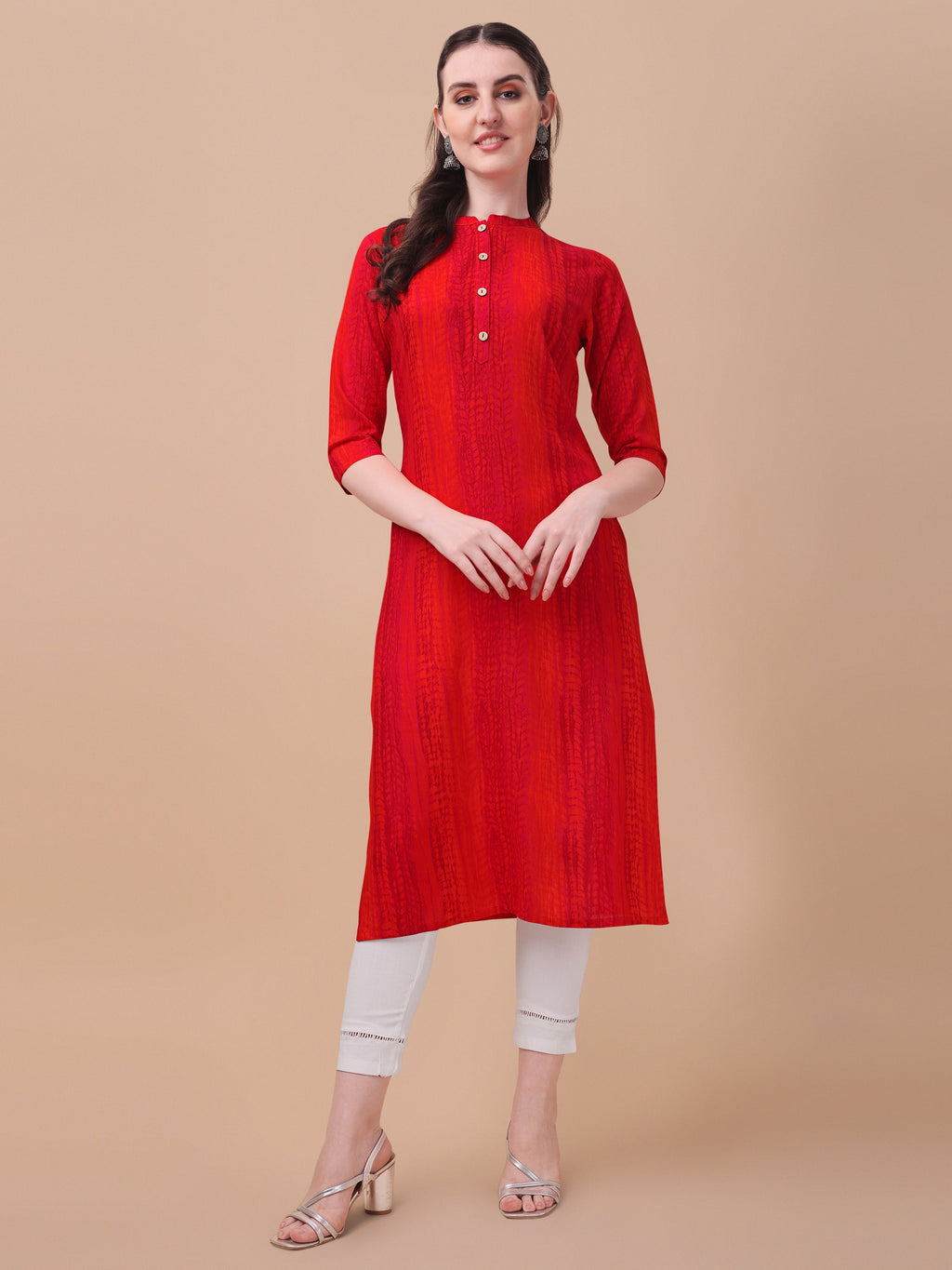 Shibori Printed Front Buttoned Kurta, Multicolor - Hiral Fashion - Distacart