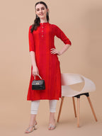 Shibori Printed Front Buttoned Kurta, Multicolor - Hiral Fashion - Distacart