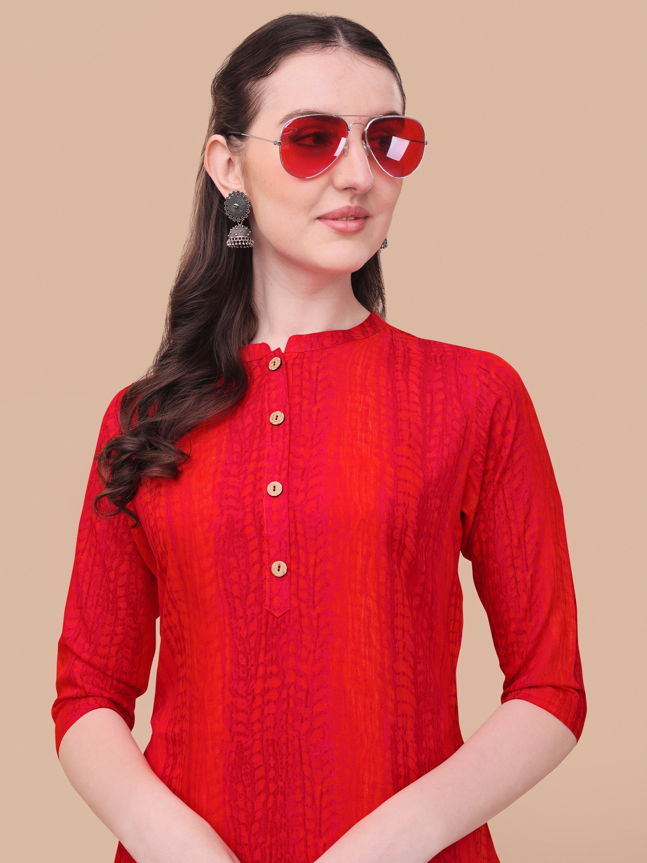 Shibori Printed Front Buttoned Kurta, Multicolor - Hiral Fashion - Distacart