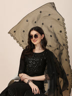 Mirror Embroidered Premium Kurta With Pant And Dupatta, Multicolor - Hiral Fashion - Distacart