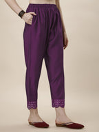 Mirror Embroidered Kurta With Pant And Dupatta Set, Multicolor - Hiral Fashion - Distacart