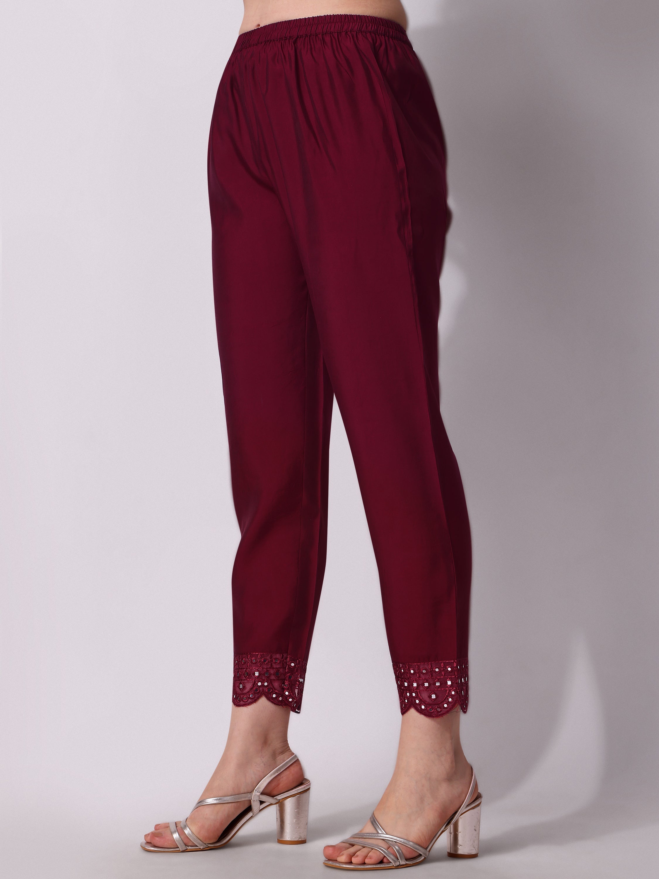 Mirror Embroidered Kurta Pant & Dupatta Set, Multicolor - Hiral Fashion - Distacart