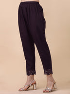 Mirror Embroidered Kurta Pant & Dupatta Set, Multicolor - Hiral Fashion - Distacart