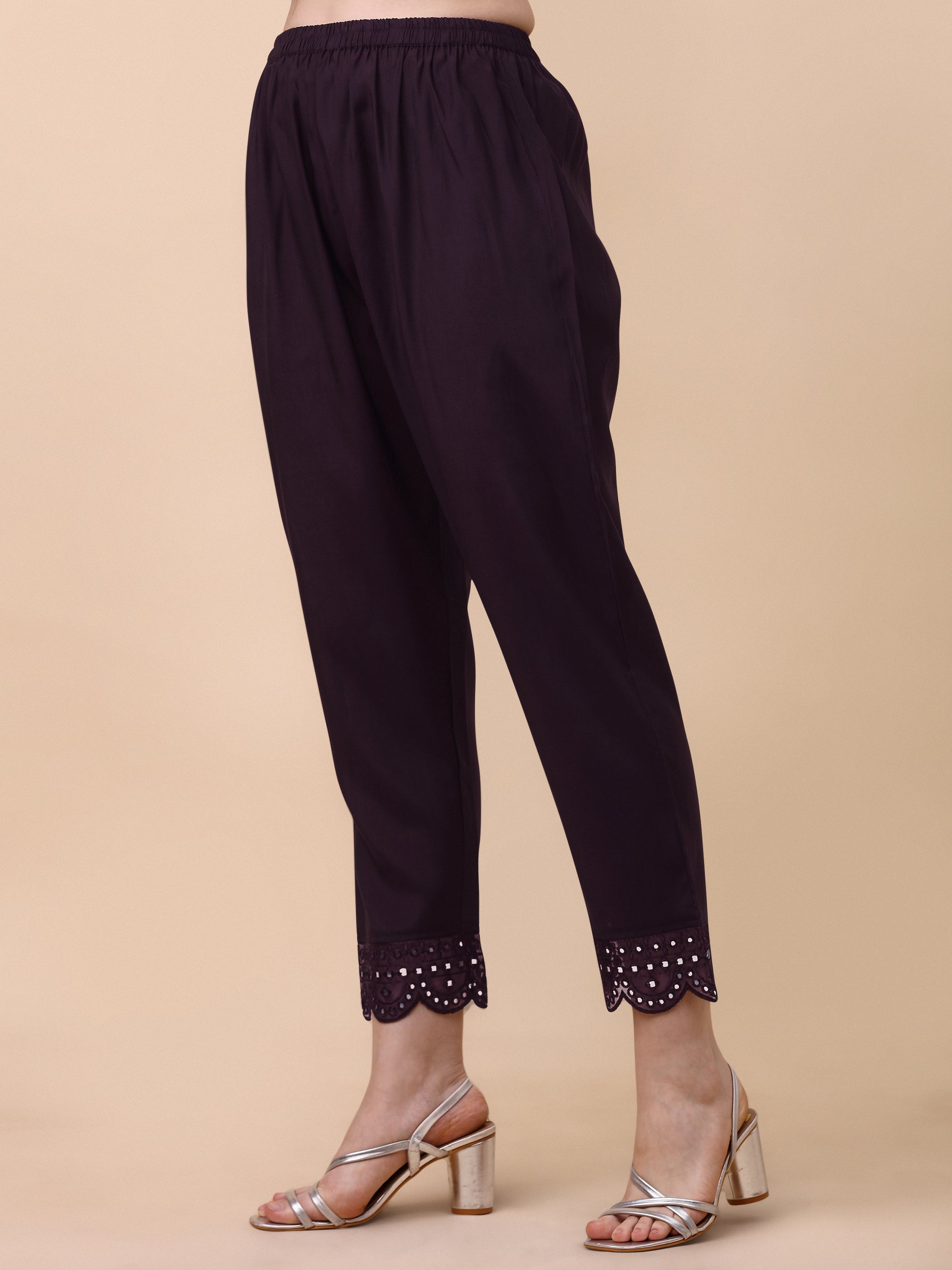 Mirror Embroidered Kurta Pant & Dupatta Set, Multicolor - Hiral Fashion - Distacart