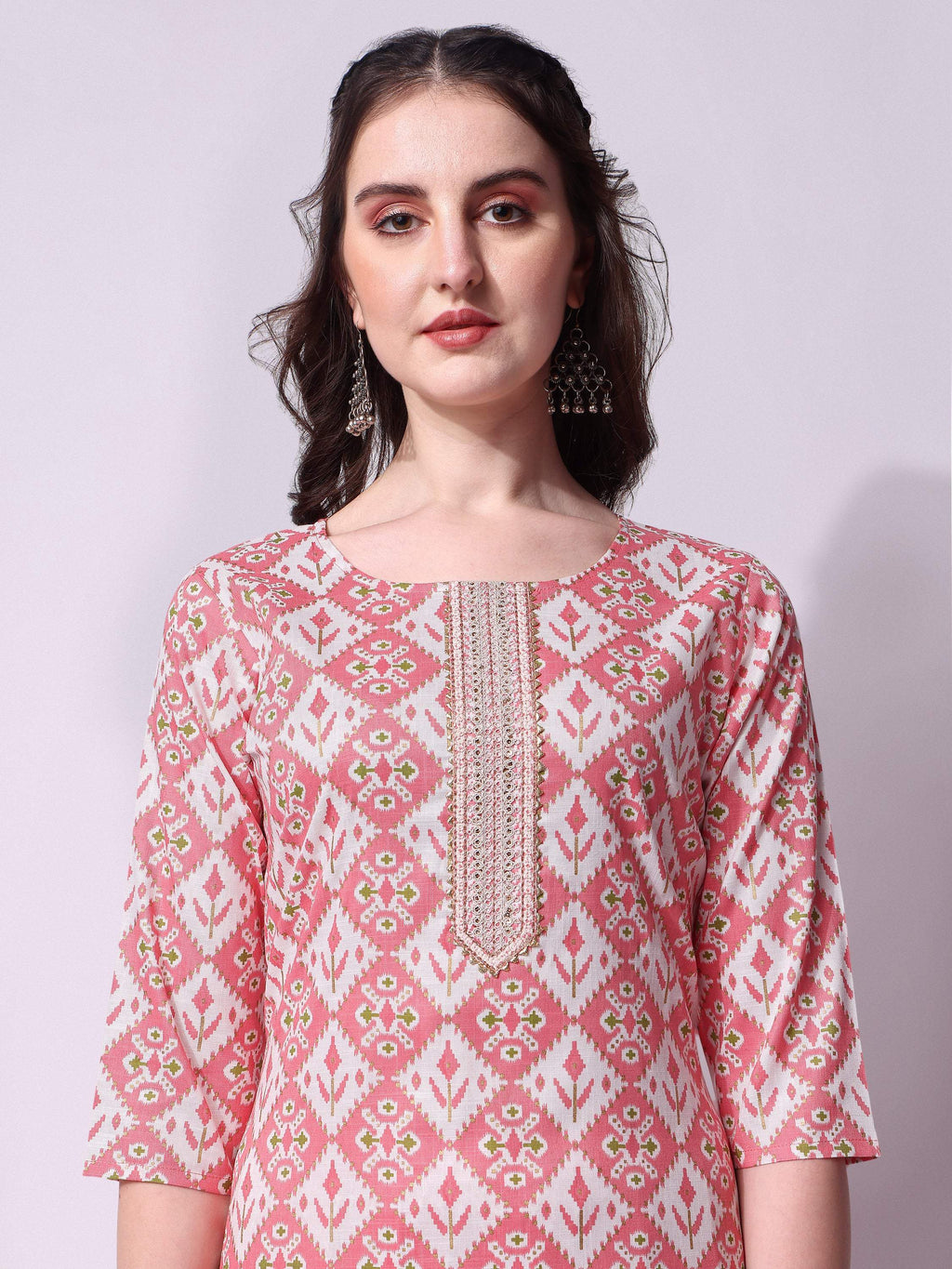 Printed Kurta With Pant & Printed Dupatta Set, Multicolor - Hiral Fashion - Distacart