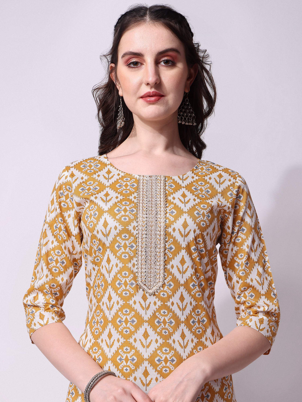 Printed Kurta With Pant & Printed Dupatta Set, Multicolor - Hiral Fashion - Distacart