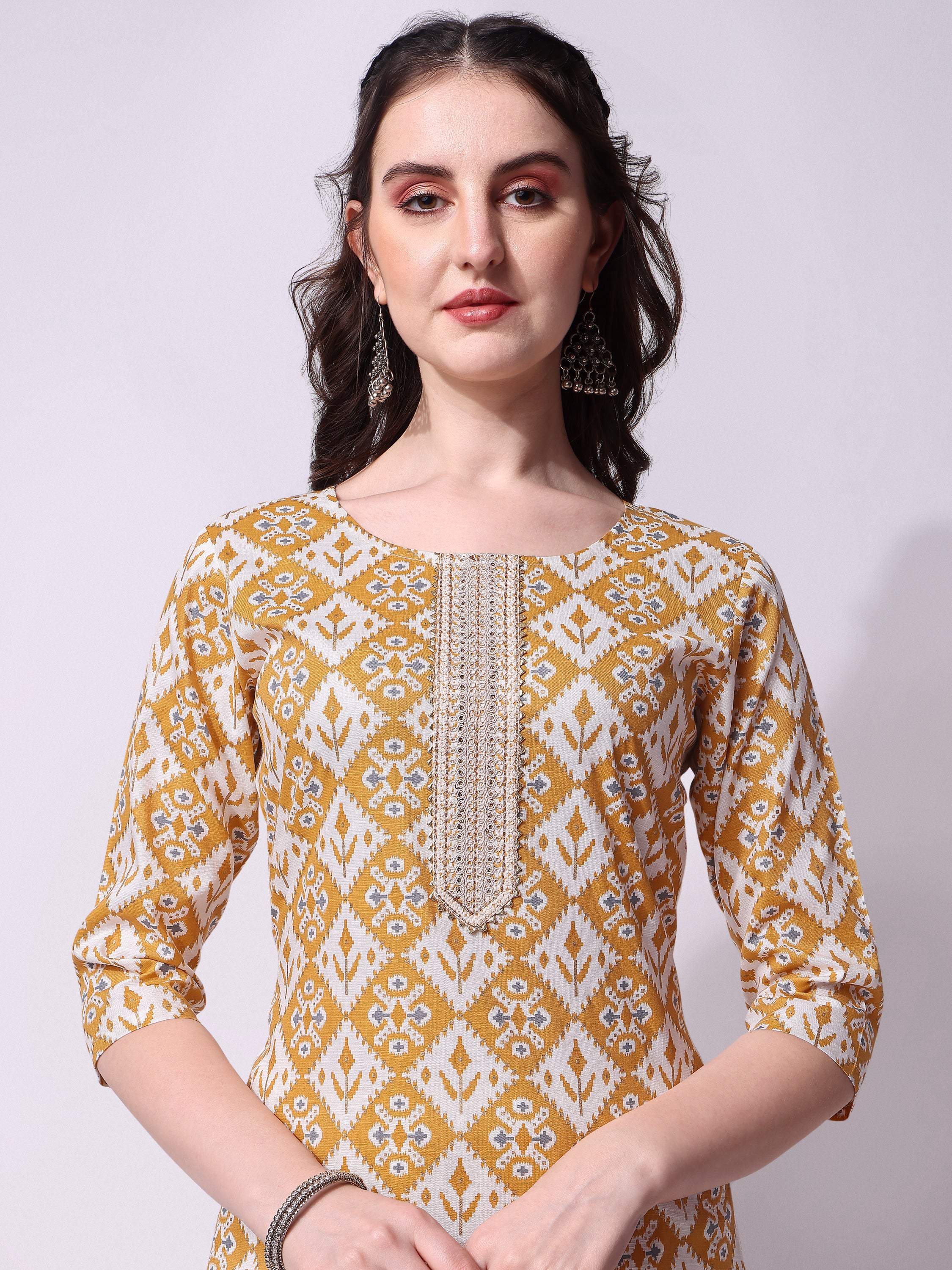 Printed Kurta With Pant & Printed Dupatta Set, Multicolor - Hiral Fashion - Distacart