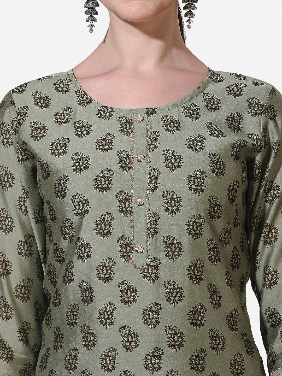 Floral Printed Kurta With Pant And Dupatta Set, Multicolor - Hiral Fashion - Distacart