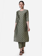 Floral Printed Kurta With Pant And Dupatta Set, Multicolor - Hiral Fashion - Distacart