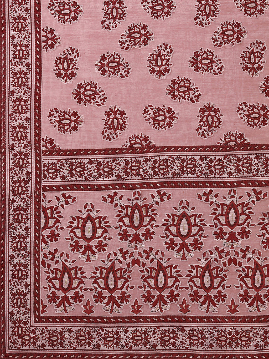 Floral Printed Rust Kurta With Pant And Dupatta Set, Multicolor - Hiral Fashion - Distacart