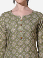 Floral Printed Kurta With Pant And Dupatta Set, Multicolor - Hiral Fashion - Distacart