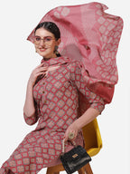 Floral Printed Kurta With Pant And Dupatta Set, Multicolor - Hiral Fashion - Distacart