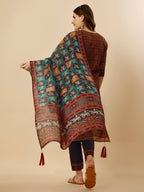 Printed Kurta With Pant And Printed Dupatta Set, Multicolor - Hiral Fashion - Distacart