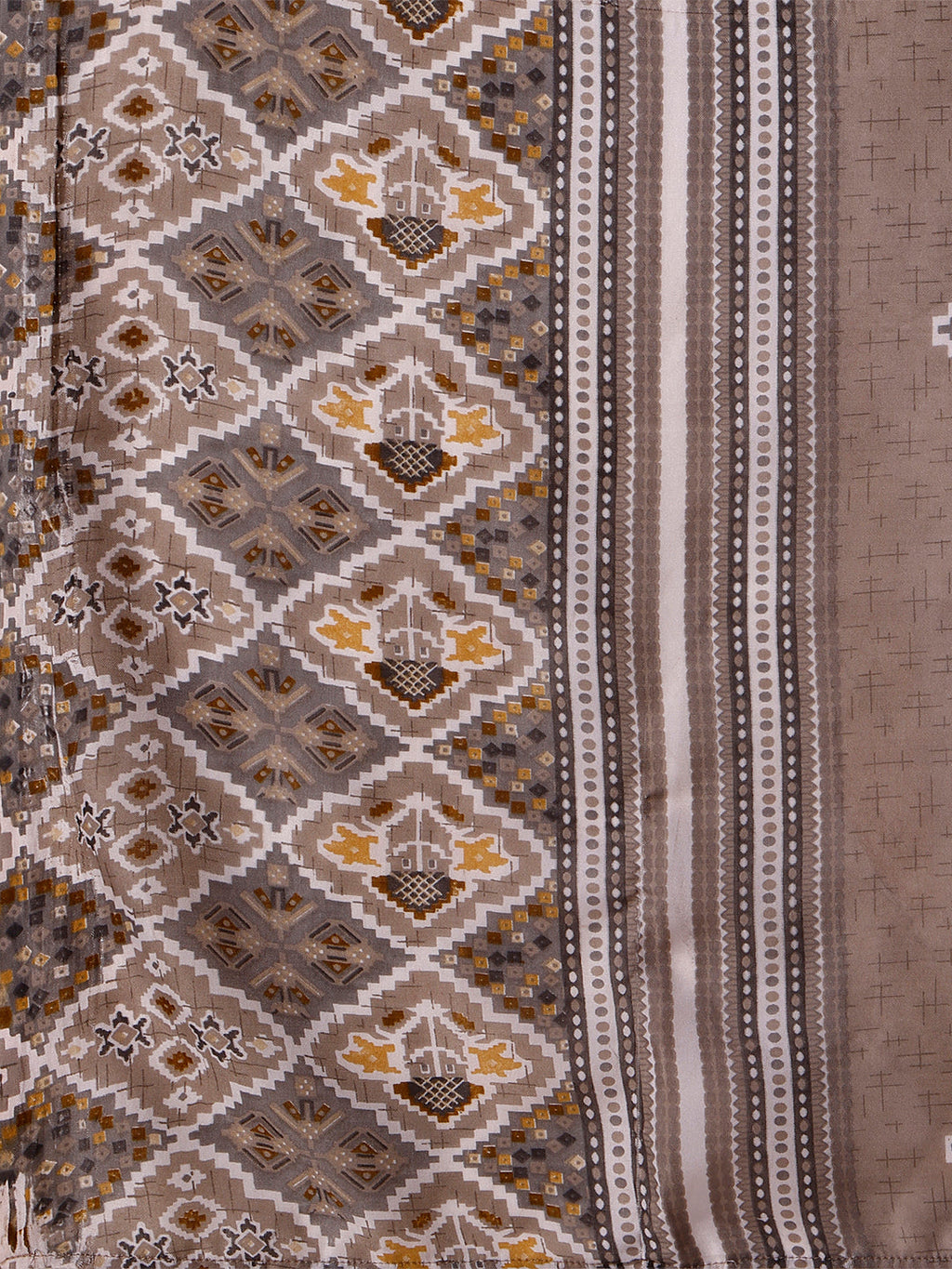 Printed Brown Kurta Pant & Dupatta Set, Multicolor - Hiral Fashion - Distacart