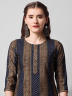 Printed Kurta With Pant And Dupatta Set, Multicolor - Hiral Fashion - Distacart