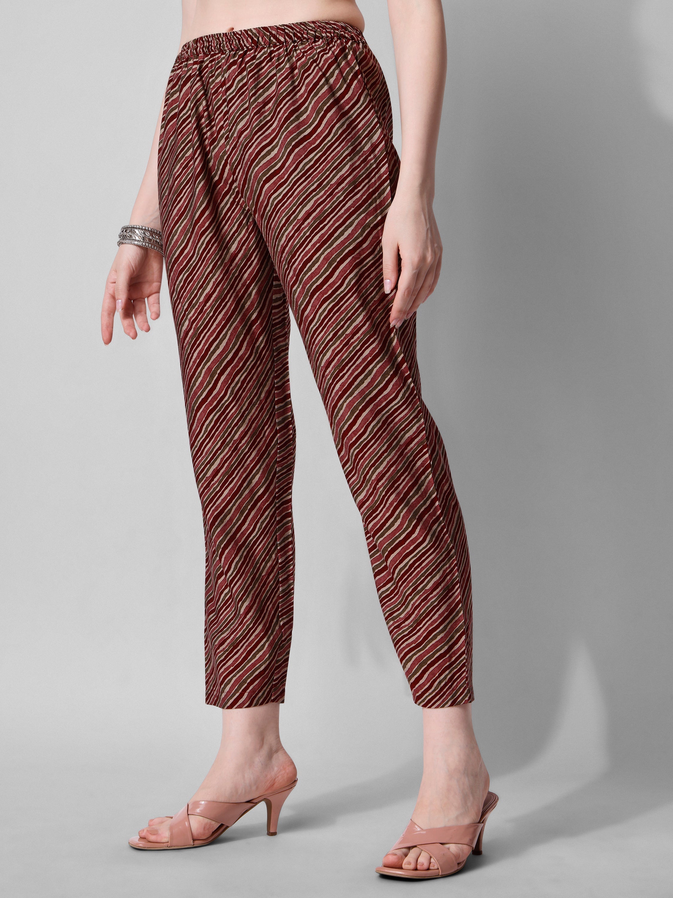 Printed Kurta With Pant And Dupatta Set, Multicolor - Hiral Fashion - Distacart