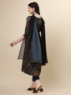 Alia Cut Kurta With Pant And Dupatta, Multicolor - Hiral Fashion - Distacart