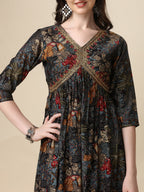 Alia Cut Kurta With Pant And Dupatta, Multicolor - Hiral Fashion - Distacart