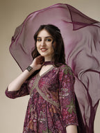 Alia Cut Kurta With Pant And Dupatta, Multicolor - Hiral Fashion - Distacart