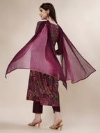Alia Cut Kurta With Pant And Dupatta, Multicolor - Hiral Fashion - Distacart