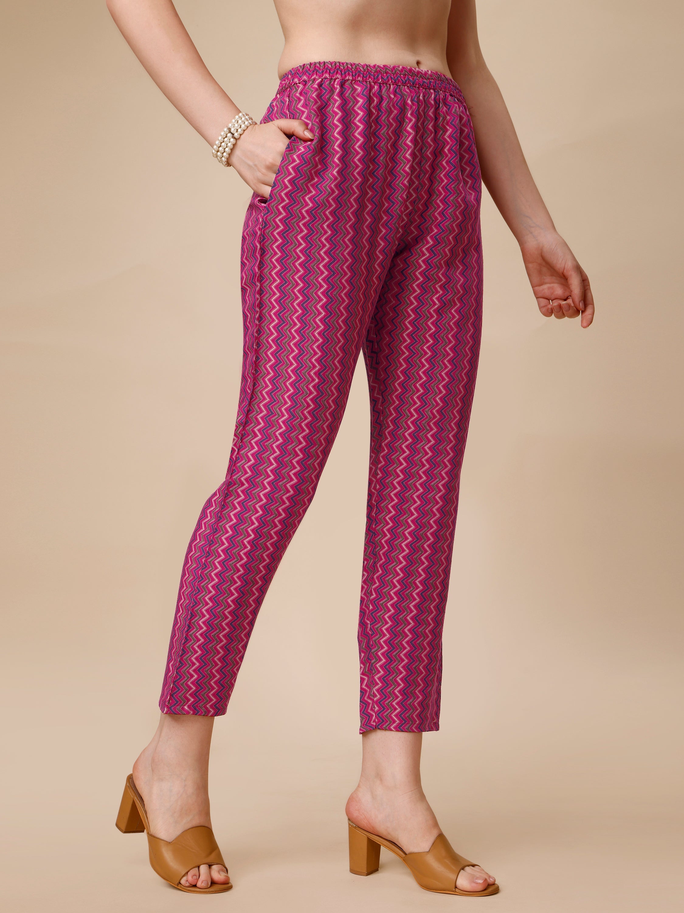 Mirror Embroidered & Printed Kurta With Pant & Dupatta Set, Multicolor - Hiral Fashion - Distacart