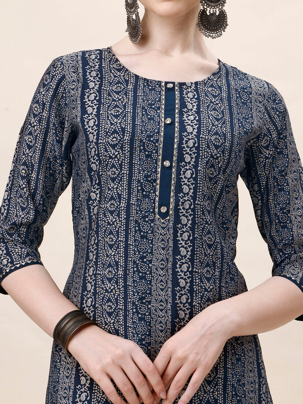 Printed Kurta With Pant And Dupatta Set, Multicolor - Hiral Fashion - Distacart