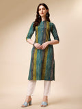 Shibori Printed Front Buttoned Casual Wear Kurta, Multicolor - Hiral Fashion
