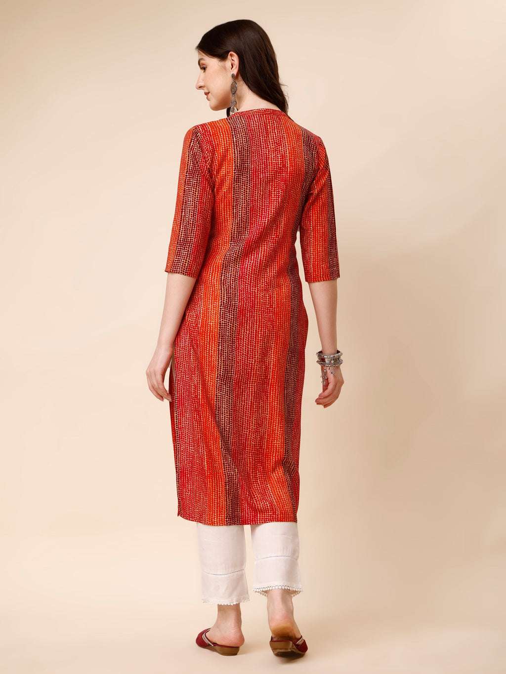 Shibori Printed Front Buttoned Casual Wear Kurta, Multicolor - Hiral Fashion - Distacart