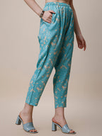 Printed Kurta With Pant And Dupatta Set, Multicolor - Hiral Fashion - Distacart