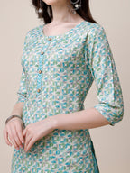 Printed Kurta With Pant And Dupatta Set, Multicolor - Hiral Fashion - Distacart