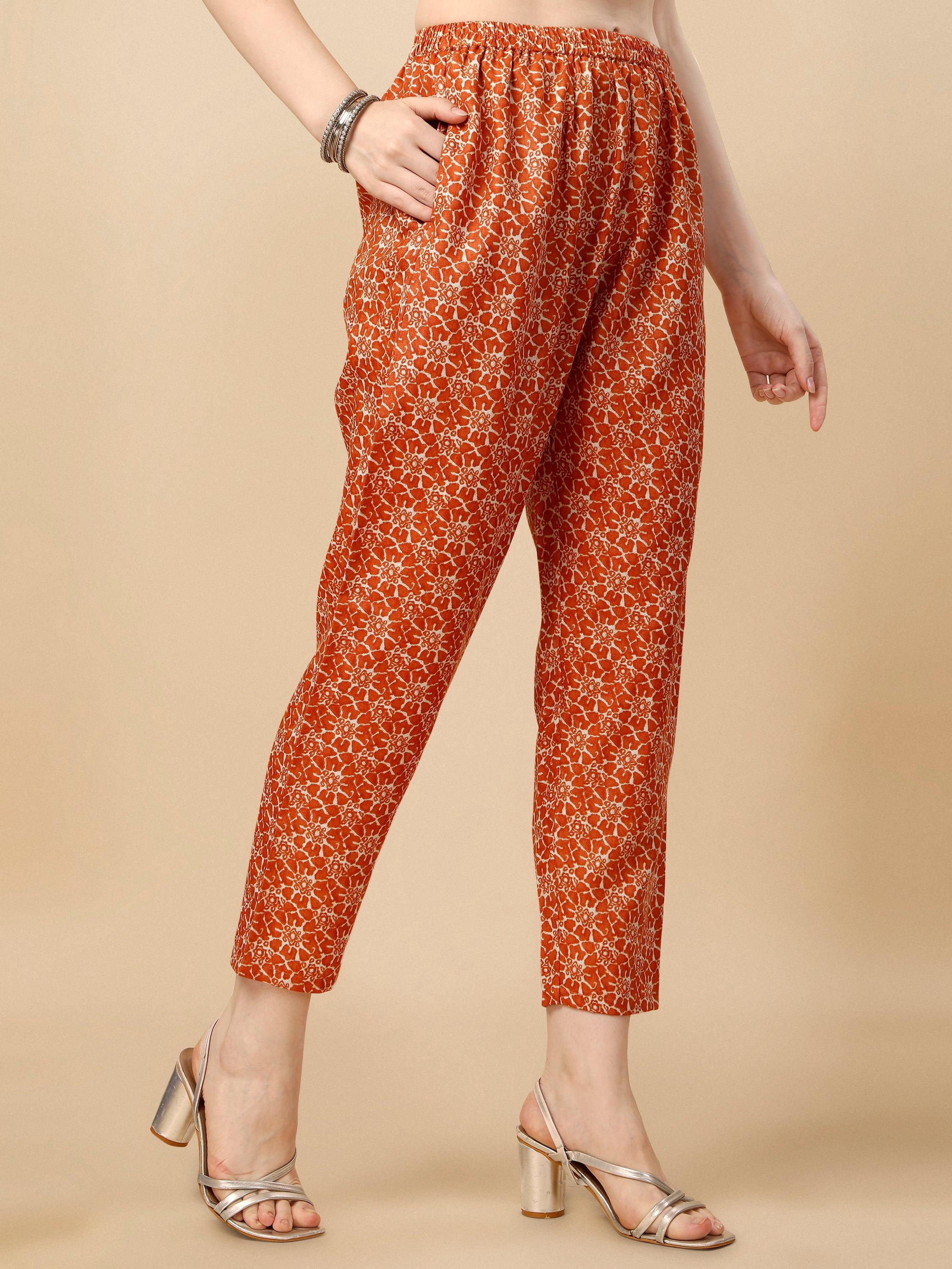 Printed Kurta With Pant And Dupatta Set, Multicolor - Hiral Fashion - Distacart