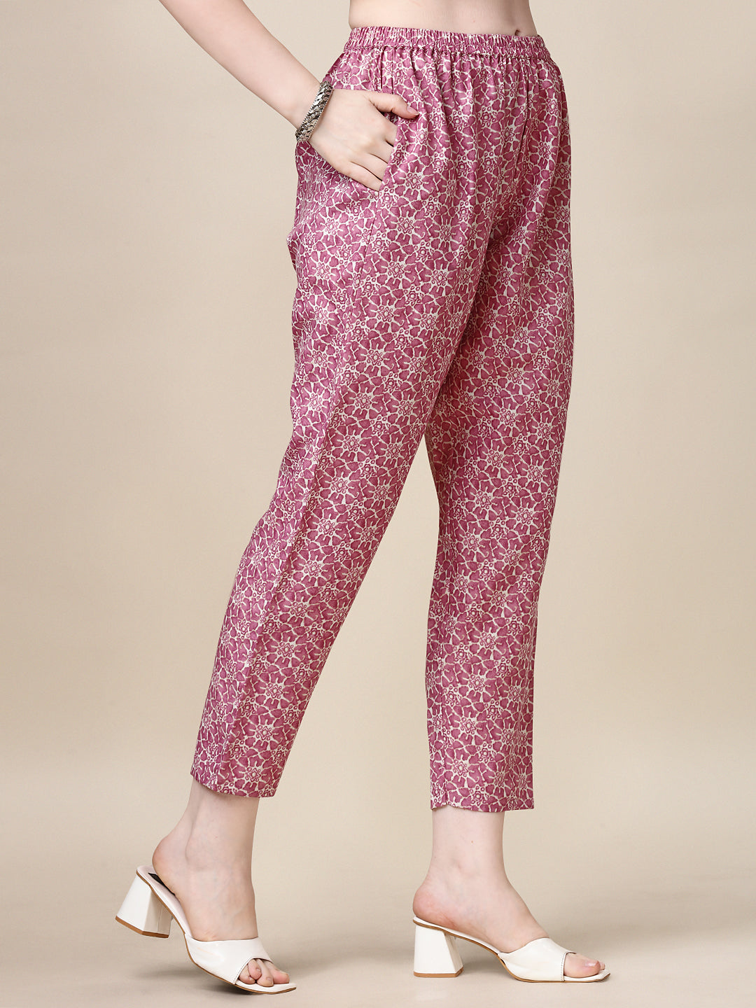 Printed Kurta With Pant And Dupatta Set, Multicolor - Hiral Fashion - Distacart