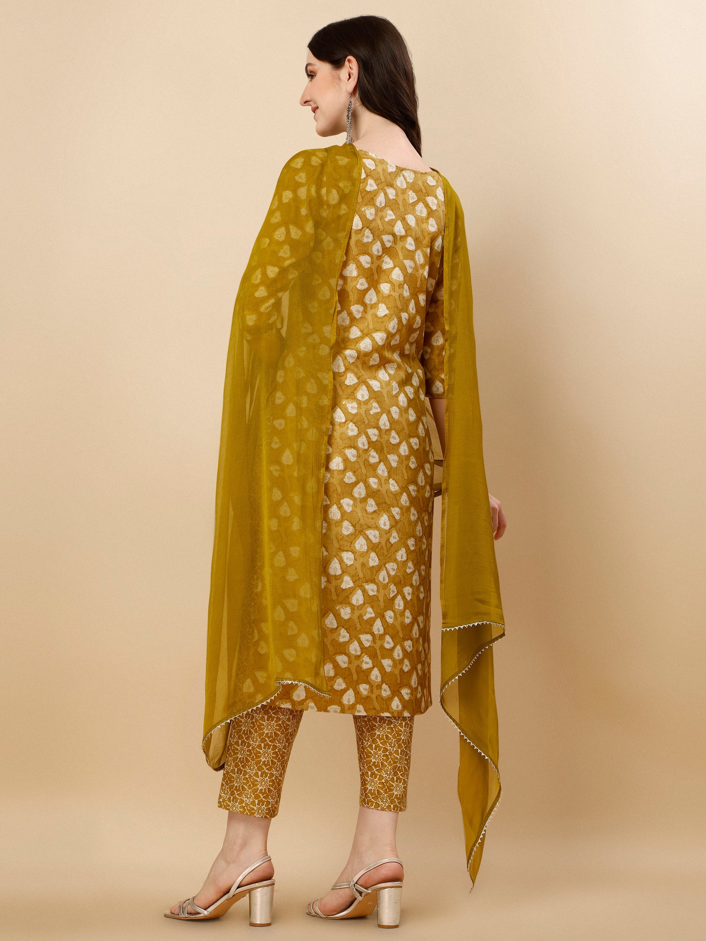 Printed Kurta With Pant & Dupatta Set, Multicolor - Hiral Fashion - Distacart