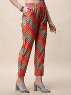 Ethnic Motif Printed & Embroidered Kurta With Pant And Dupatta Set, Multicolor - Hiral Fashion - Distacart