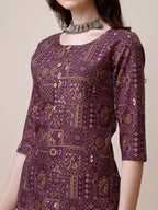 Cotton Printed Kurta With Pant And Printed Dupatta Set, Multicolor - Hiral Fashion - Distacart
