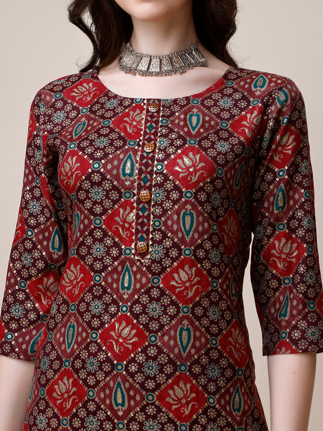Printed Kurta With Pant & Dupatta Set, Multicolor - Hiral Fashion - Distacart