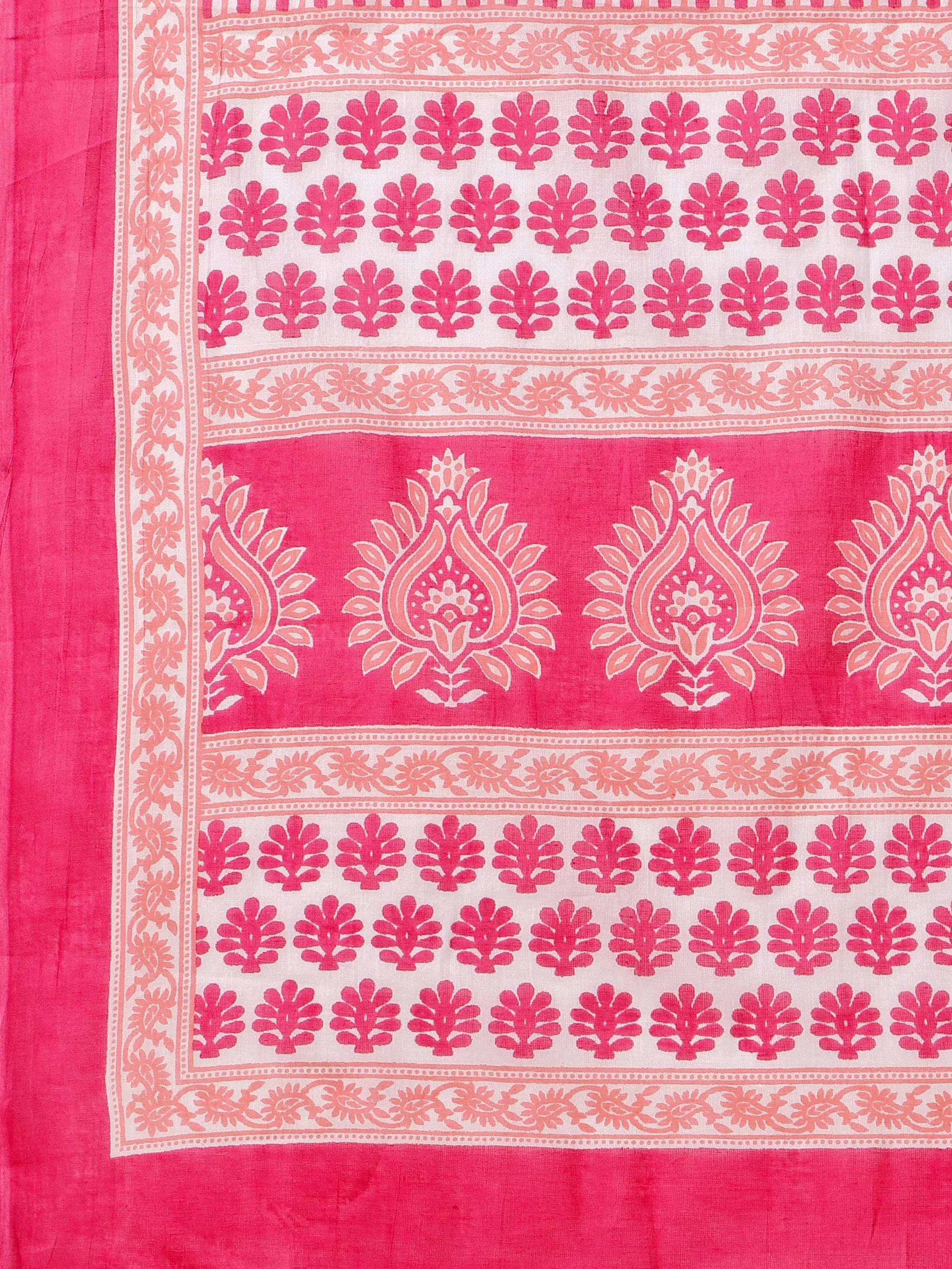 Printed A-Line Kurta With Pant And Dupatta Set, Multicolor - Hiral Fashion - Distacart