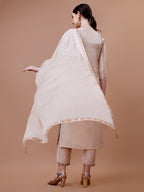 Pure Muslin Banarasi Jacquard Kurta Trousers & Dupatta, Multicolor - Hiral Fashion - Distacart