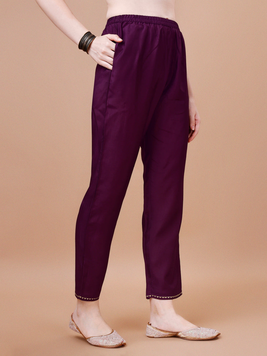 Pure Muslin Banarasi Jacquard Kurta Trousers & Dupatta, Multicolor - Hiral Fashion - Distacart